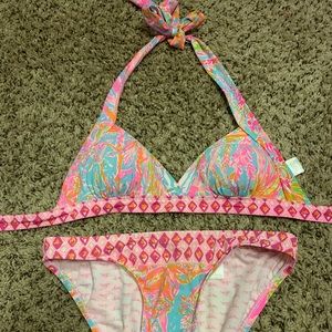 Lilly pulitzer triangle bathing suit